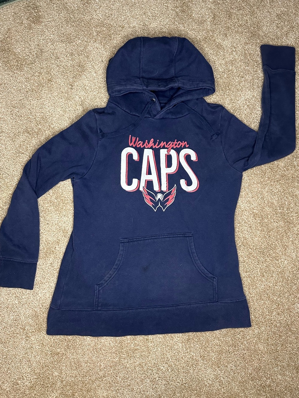 Fanatics Navy Washington Caps Pullover Hoodie